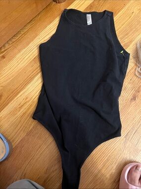 American Apparel Black Sleeveless One-Piece Bodysuit